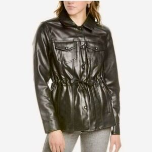 Blank NYC Black Leather Jacket Size Small